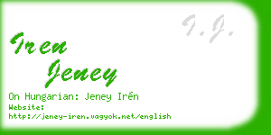 iren jeney business card