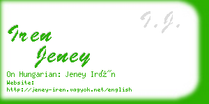 iren jeney business card